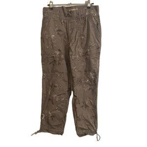Democracy Floral Ankle Pants in Taupe